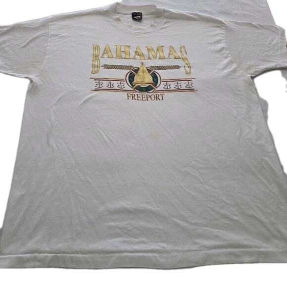 Vintage Bahamas Destination Travel Shirt Men's XXL 80s Single Stitch Made USA - Picture 2 of 11